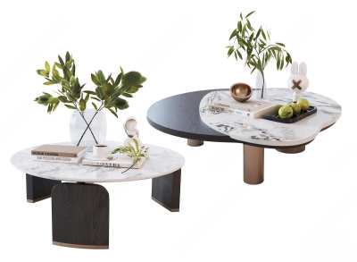 现代茶几3D模型下载